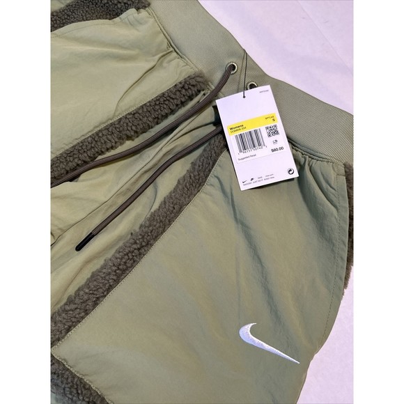 Nike Essential Woven Loose High Rise Curve Pants Shearling Pockets Small $80 - Picture 2 of 7